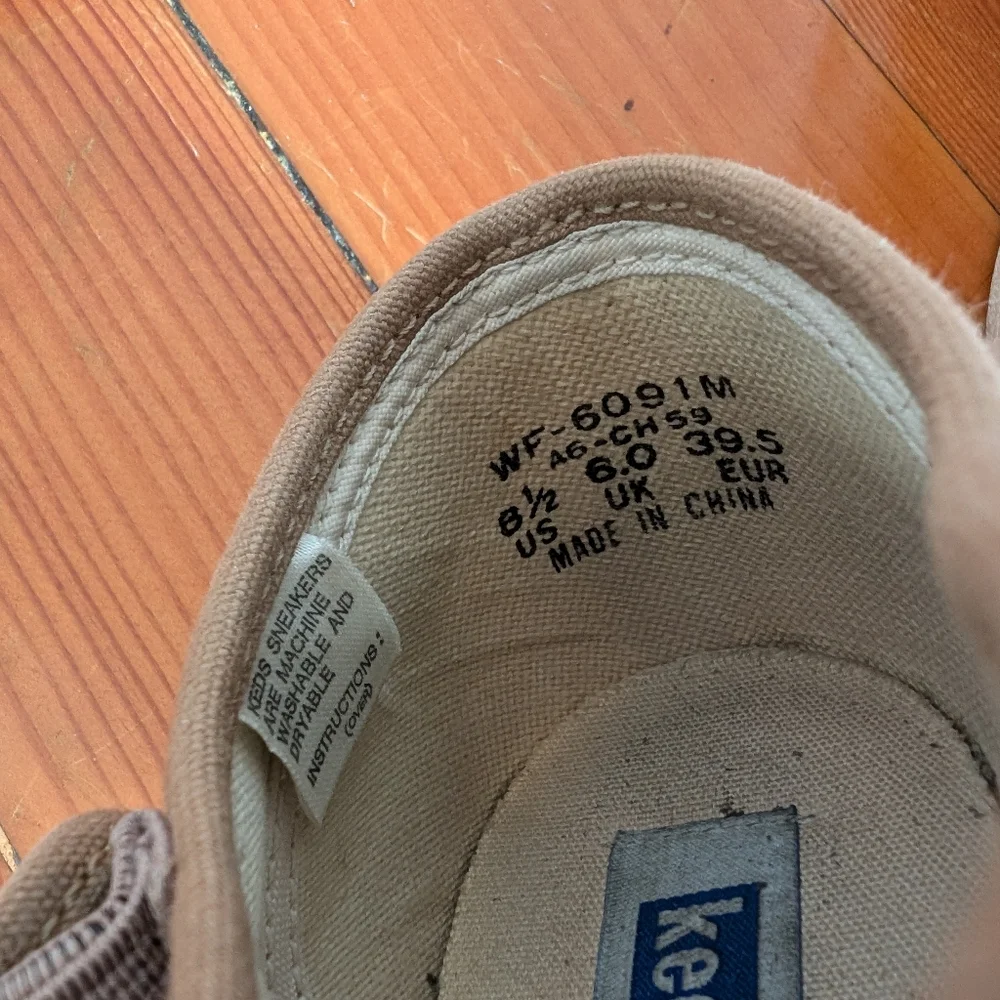 Keds Woven Canvas Sneakers - Women's 8.5 - fisherman basket weave buckle tan
